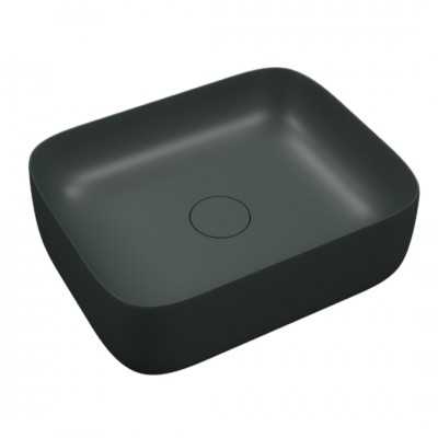 Lavabo da Appoggio Meg Rettangolare in Ceramica Verde Alpi Opaco Lullaby