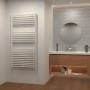 Termoarredo scaldasalviette tubolare tondo in acciaio verniciato e cromato