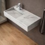 Lavabo Consolle Rangiroa in Art Stone Colore White Venato 100 cm Lullaby