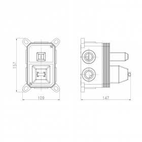 Miscelatore monocomando ad incasso doccia a parete 4 vie con deviatore a vitone sistema install box serie Cross