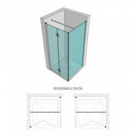 Lato Fisso Per Porta Pieghevole Edera LF110T 6 Millimetri Chrome Ix Box Shower 