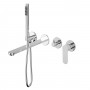 Set miscelatore monocomando vasca incasso a parete con doccetta serie Pop cromo lucido