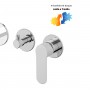 Set miscelatore monocomando vasca incasso a parete con doccetta serie Pop cromo lucido