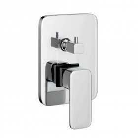 Miscelatore monocomando ad incasso doccia a parete 4 vie con deviatore a vitone sistema install box serie Cross