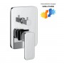 Miscelatore monocomando ad incasso doccia a parete 4 vie con deviatore a vitone sistema install box serie Cross