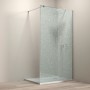 Walk-In Doccia Peonia in Cristallo Frantumato 12 mm (3x4 mm) con Profili in Alluminio e Trattamento Anticalcare