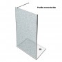 Walk-In Doccia Peonia in Cristallo Frantumato 12 mm (3x4 mm) con Profili in Alluminio e Trattamento Anticalcare