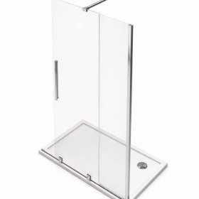 Cristallo Trasparente 8 mm per FILANTA Parete Doccia Walk-In Scorrevole 2 Ante (Fissa + Mobile)
