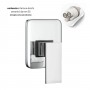 Miscelatore monocomando ad incasso doccia a parete 1 via cromo lucido con sistema install box serie Town
