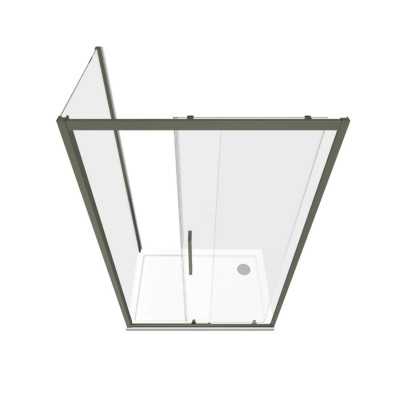 Porta Scorrevole Doccia in Cristallo Temperato 6 mm Trasparente – Profilo Alluminio Canna di Fucile modello Flora