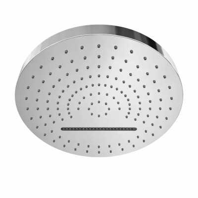 Soffione Doccia a Parete Orientabile in Acciaio con Cascata Spessore 60 mm modello Auris