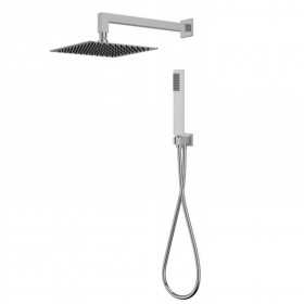 Ix Box Kit Doccia Rectangular 200x300 Millimetri Acciaio Inox Cromato Forma Rettangolare