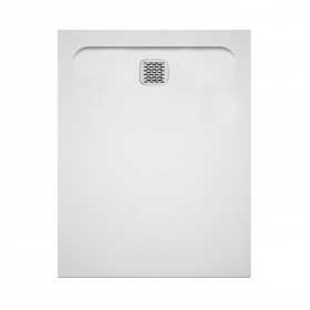 Piatto Doccia in Marmo Resina Tutta Massa effetto Pietra Antiscivolo Modello Ambra Bianco e Nero