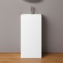 Lavabo Quadrato Free Standing Zuri One in Art Stone Colore Bianco Opaco Lullaby 