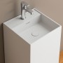 Lavabo Quadrato Free Standing Zuri One in Art Stone Colore Bianco Opaco Lullaby 