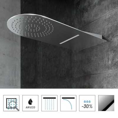 Soffione Doccia Tondo Con Incasso a Parete in Acciaio Inox 2,4 mm Ix Box Shower 