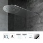 Soffione Doccia Tondo Con Incasso a Parete in Acciaio Inox 2,4 mm Ix Box Shower 