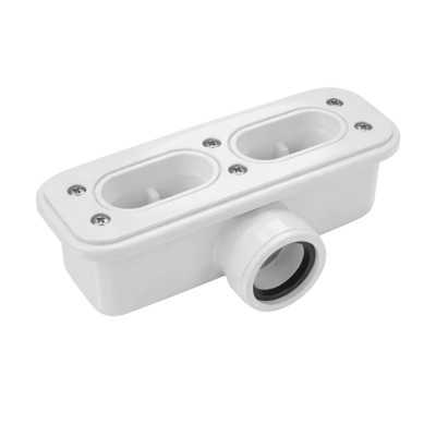 Piletta per piatto doccia Onice doppio scarico 45 L/min ultra slim sifonata Ø 40 mm