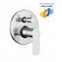 Miscelatore monocomando ad incasso doccia con deviatore 4 vie con sistema install box serie Pop