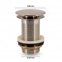Piletta click clack nickel spazzolato per lavabi freestanding