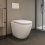 Vaso Ceramica a Pavimento Filo Parete Colore Bianco Lucido modello People