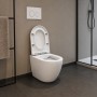 Vaso Ceramica a Pavimento Filo Parete Colore Bianco Lucido modello People