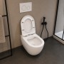 Vaso Ceramica a Pavimento Filo Parete Colore Bianco Lucido modello People