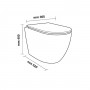 Vaso Ceramica a Pavimento Filo Parete Colore Bianco Lucido modello People