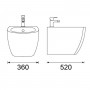 Bidet Ceramica a Pavimento Filo Parete Colore Bianco Lucido modello People
