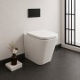 Vaso in Ceramica a Pavimento Filo Parete Colore Bianco Lucido modello Cubik