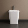 Bidet Ceramica a Pavimento Filo Parete Colore Bianco Lucido modello Cubik