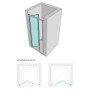 Porta Doccia Soffietto Bluma PS101 Cristallo 5 millimetri Chrome Ix Box Shower 