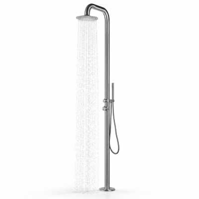 Colonna Doccia Sunny da esterno a Pavimento Acciaio Inox Spazzolato Outdoor