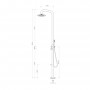 Colonna doccia Ginepro da esterno con lava piedi a pavimento acciaio inox spazzolato outdoor
