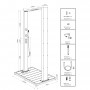 Colonna Doccia Esterna Doppia In Acciaio Inox Bamboo