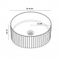 Lavabo D’Appoggio In Acciaio Inox Modello Nex Tondo Rigato