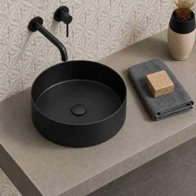 Lavabo D'appoggio In Acciaio Inox Oxen Tondo Elegante E Pratico