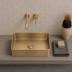 Lavabo D'Appoggio Inox Rettangolare Modello Cryon Elegante E Funzionale