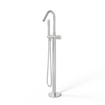 Dublino Gruppo Vasca a Pavimento Free Standing Ottone cromato Lucido