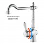 Miscelatore monocomando per lavello cucina con canna orientabile serie New England