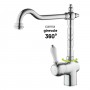 Miscelatore monocomando per lavello cucina con canna orientabile serie New England