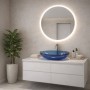 Lavabo da Appoggio Womb Handwash in Resina Trasparente Agata Blu Lullaby 