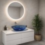 Lavabo da Appoggio Womb Handwash in Resina Trasparente Agata Blu Lullaby 
