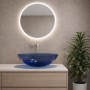 Lavabo da Appoggio Womb Handwash in Resina Trasparente Agata Blu Lullaby 