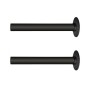 Copritubo per termoarredo scaldasalviette nero opaco set 2 pezzi con flangia