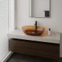 Lavabo da Appoggio Bowl in Resina Trasparente Ambra Lullaby