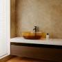 Lavabo da Appoggio Bowl in Resina Trasparente Ambra Lullaby