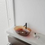 Lavabo da Appoggio Bowl in Resina Trasparente Ambra Lullaby