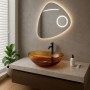 Lavabo da Appoggio Bowl in Resina Trasparente Ambra Lullaby