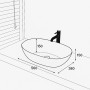 Lavabo da Appoggio Bowl in Resina Trasparente Ambra Lullaby